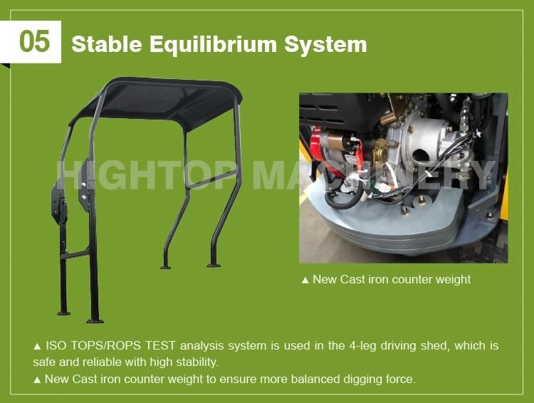 Chiinese Mini Excavators Mini Bagger Size Excav Parts Mini Excavator for Sale