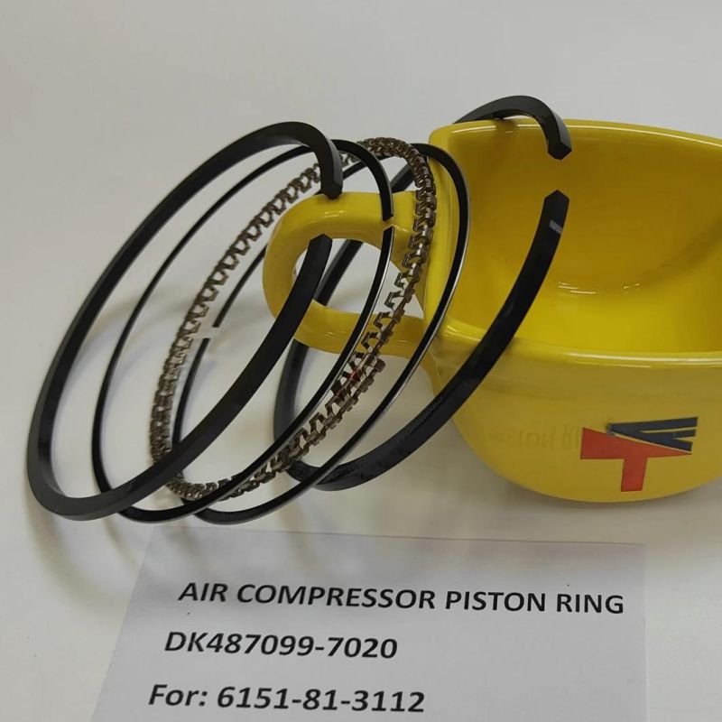 High Quality Diesel Engine Mechanical Parts Piston Ring Dk487099-7020 for Wheel Loaders Parts Wa470-1-3 Engine Parst S6d125 Air Compressor 6151-81-3112