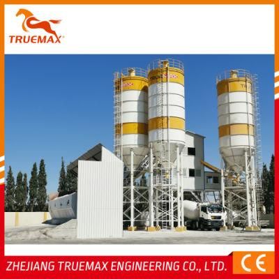 Twin Cement Mixer Concrete Batching Plant 120m3/H 2