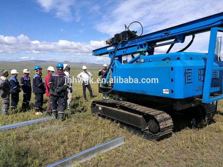 Solar Crawler Hydraulic Vibratory Sheet Hammer Pile Driver