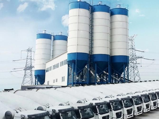 Stationary Concrete Batching Plant 60m3 Concrete Mixing Plant Hzs60 for Sale