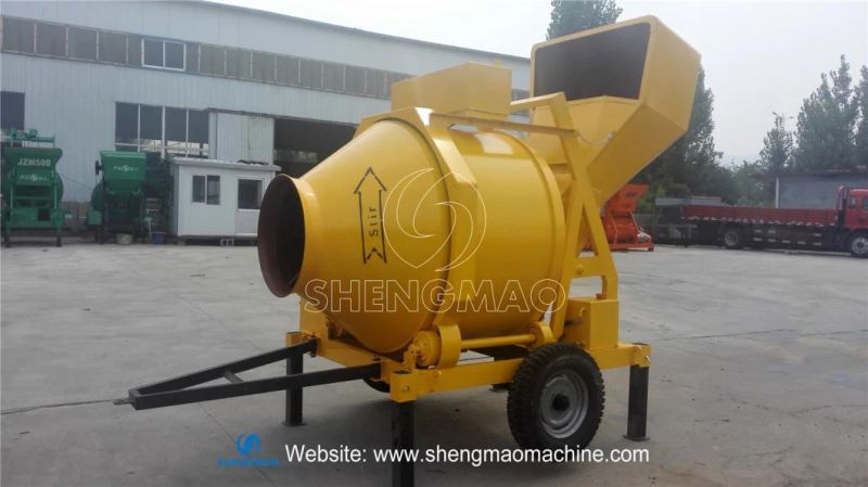 Mobile Drum Type Concrete Mixer Self Loading with Loading Hopper on Sale From Factory