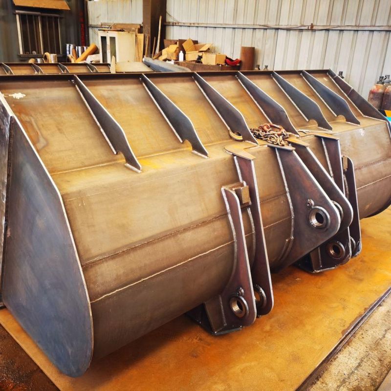 Wheel Loader Rock Bucket with Triangle Cutting Blade