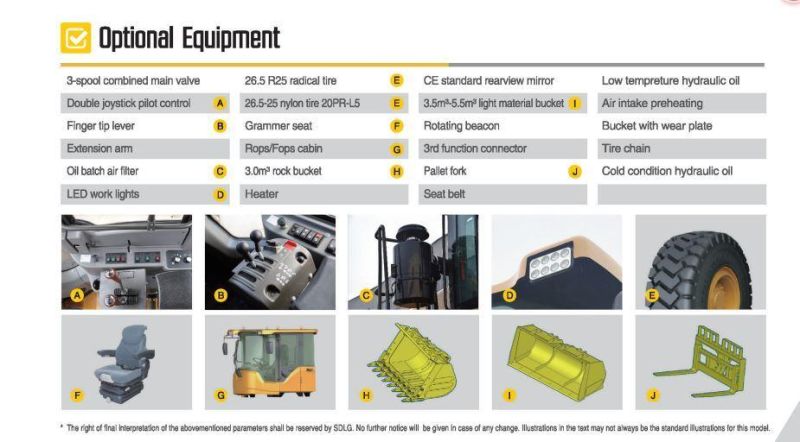 6ton Front Wheel Loader China Brand L968f Charger for Sale with Good Serivce