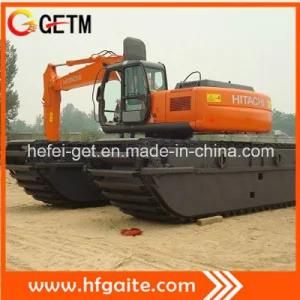 High Quality with Side Pontoon and Spuds Amphibious Excavator