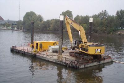 Boxer Pontoon for Backhoe Dredger