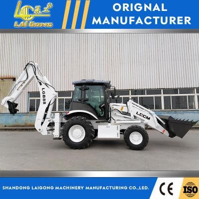 Lgcm Compact 8 Ton Wheel Backhoe Loader with Digger Factory Supply