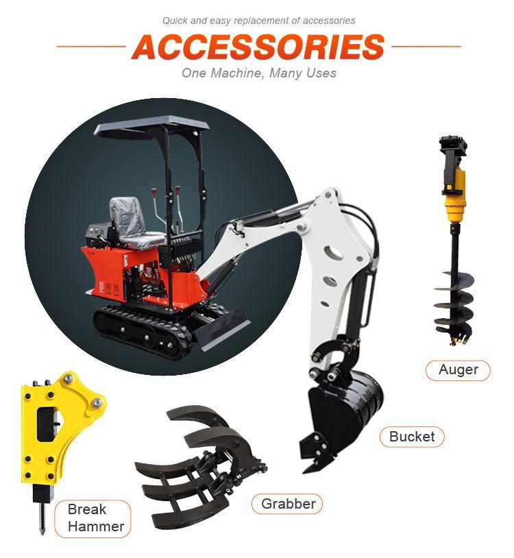 CE EPA Euro V Construction Equipment Micro Mini Small Hydraulic Full Automatic Excavators