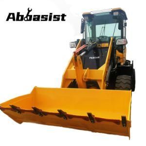 Chinese abbasist 2 ton front end tractor compact wheel loader with concrete mixer bucket
