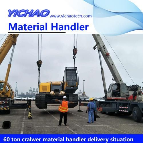 60ton Mobile Hydraulic Grapple Electric Material Handling/Handler Equipment with Long Boom