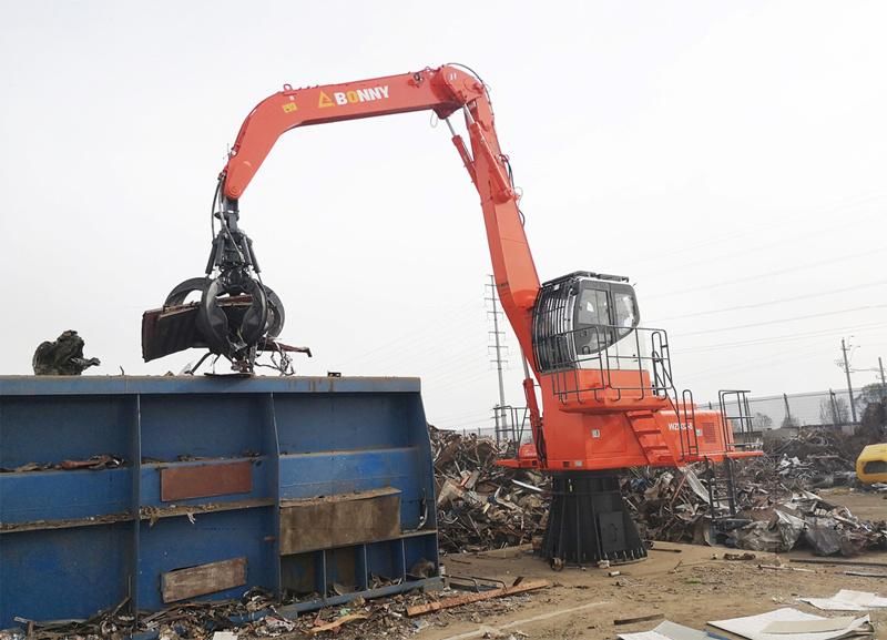 Bonny Wzd33-8c Electric Stationary Hydraulic Material Handling Machine Material Handler for Scrap and Waste Recycling with Orange-Peel Grab