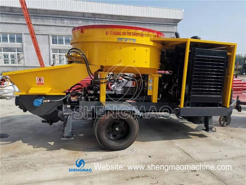 Portabel Diesel Concrete Pump with Mixer Jbs40r Concrete Mixer Pump Factory Price