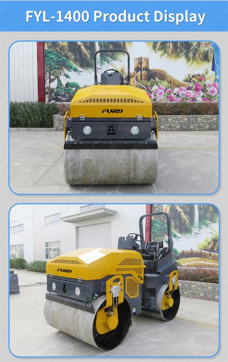 4 Ton Compactor Vibratory Roller Compactor Soil Compactor Vibratory Roller Fyl-1400