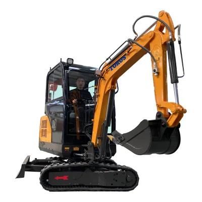 Small Hydraulic Digging Crawler Machine 2t Mini Excavator R309