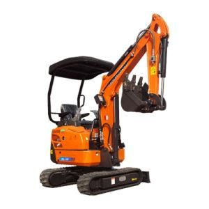 Strong Power Crawler Hydraulic Excavator 1.5 Tons Digger AC Driving Cab