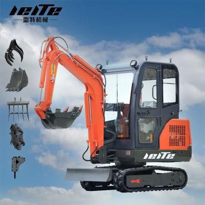 Cheap Price Chinese Crawler Small Digger Accessories Mini Excavator 1 Ton 2 Ton for Sale