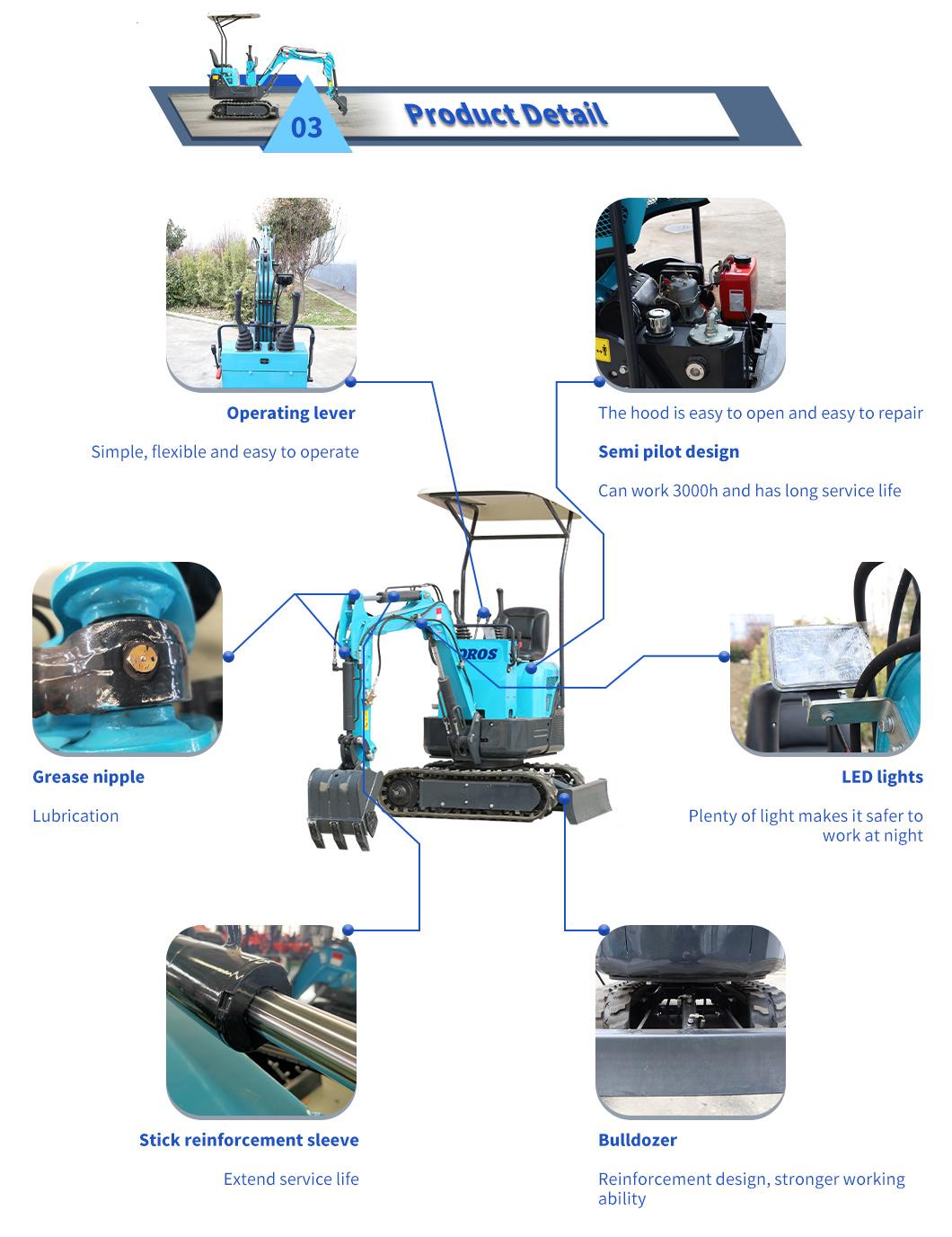 Cheap Price New Mini Crawler Excavator Small Digger EPA Mini Excavator