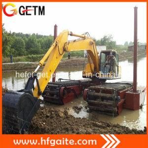 Amphibious Excavator with Side Pontoons+Spuds Suitable for 6m Water