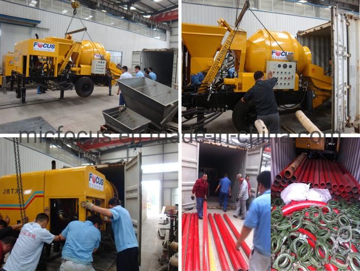 30m3/H Small Mobile Concrete Mixer with Pump Price