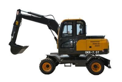 7.5t Wheel Engine Diesel Excavator Equipment with Grapple Hong Kong