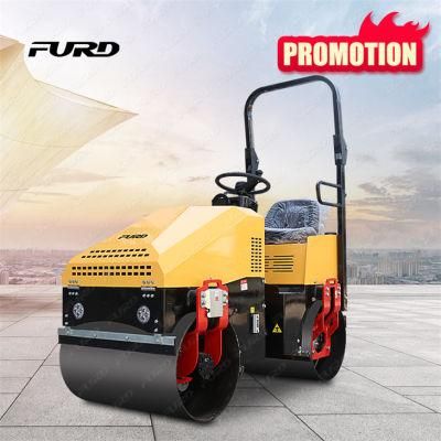 1 Ton Asphalt Roller Smooth Wheeled Drums Road Roller for Sale