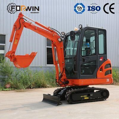 Big Promotion Depth 2150mm Small Excavator Digging Fw20b Mini Earth Digger Machine