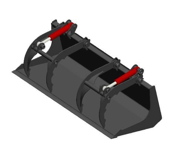 Skid Steer Hydraulic Grapple Bucket Attachments