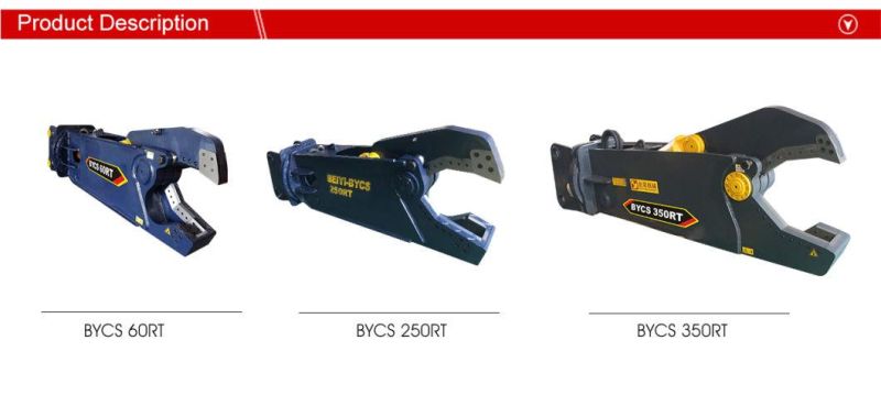 Excavator Hydraulic Shear Attachments Steel Cutter Machine