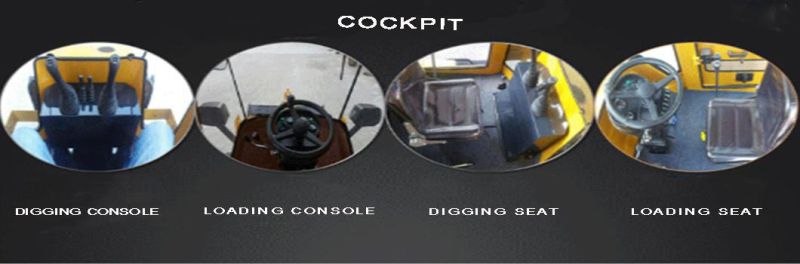 Compact Backhoe Loader Wz10-10 Rated Load 1000kg Wheel Digger Excavator