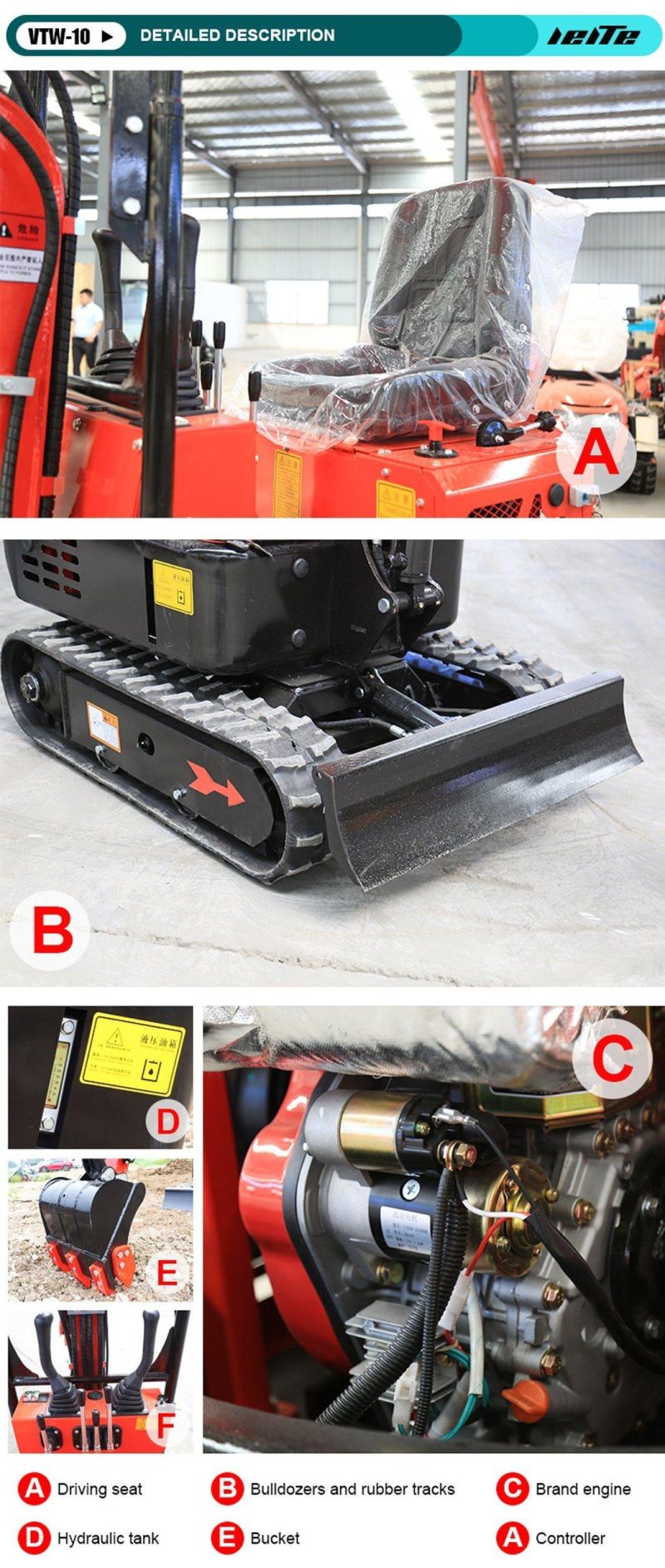 Factory Price Hot Sale! ! ! Micro Small Digger Small Backhoe 1 Ton Mini Excavator for Sale