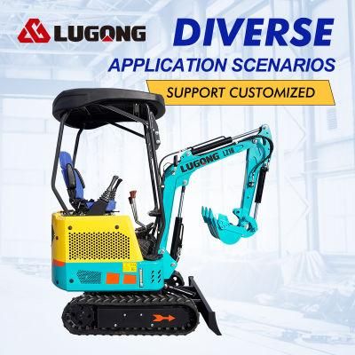 China Wholesale Compact Lugong Micro/Mini/Small Excavator 1.0 /1.5 Ton Hydraulic Crawler Excavator with CE/ISO/EPA/Euro V