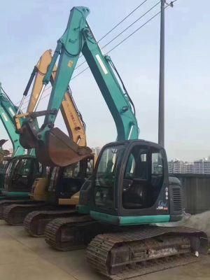 Used Kobelco Sk60/Sk70/Sk75/Sk130/Sk135/Sk140/Sk200/Sk210/Sk220 Crawler Excavator with Hydraulic Breaker Line and Hammer in Good Condition
