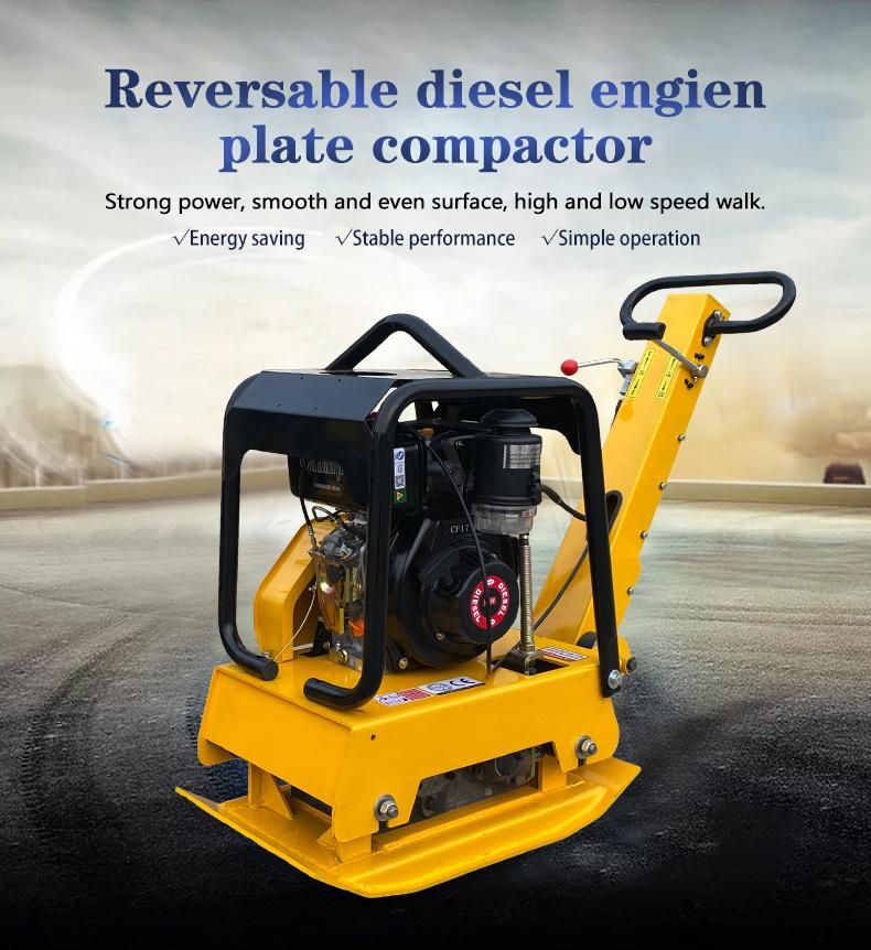 Gasoline Engine Earth Concrete Vibrator Road Vibrating Plate Compactor