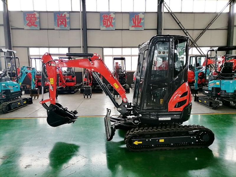 2.5 Ton Mini Excavator Small Digger with Telescopic Track Chassis