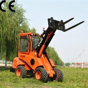 1ton Mini Front End Wheel Loader Dy840 with Rear Hydraulic