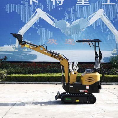 1 Tons Smallest Mini Crawler Digger Earth Moving Excavator Rubber Truck Soil Digger