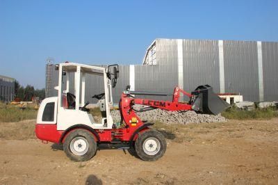 Lgcm CE China Compact Front End Euro 5 Mini Wheel Loader Rated Load 1.2 Ton