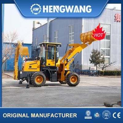 Lower Fuel Consumption Small 4 Wheels Backhoe Loader with 28kn Digging Force