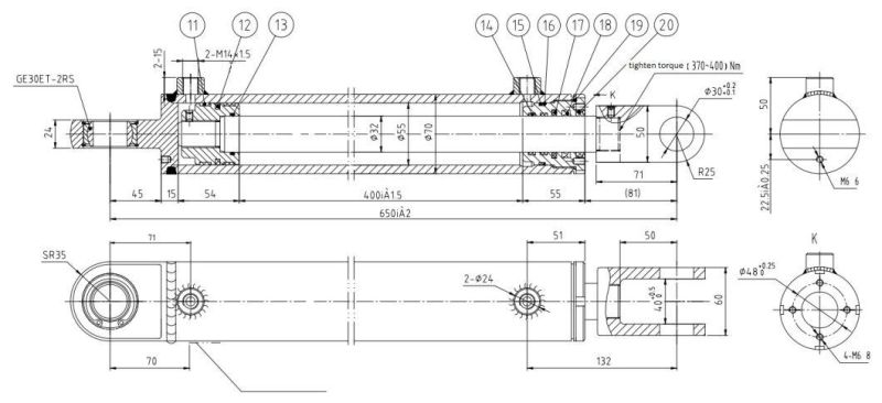 China Made Hydraulic Cylinder for Paver for Sale