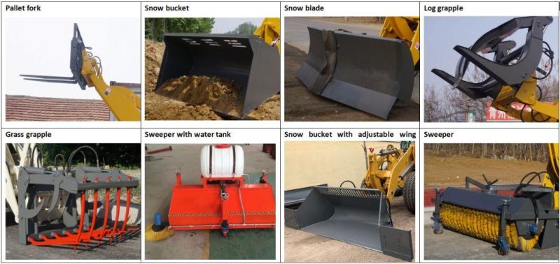 2000kgs Zl920 Zl20 Front End Mini Wheel Loader
