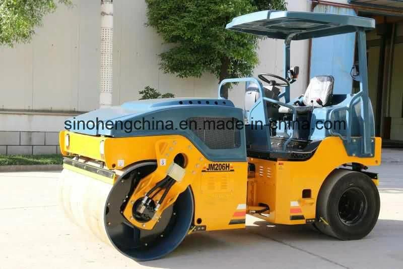 New Road Roller Full Hydraulic Tire Vibratory Compactor 6 Ton Jm206h