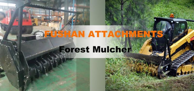 Forestry Machinery Equipment Hydraulic Wood Mulcher for Skid Loader