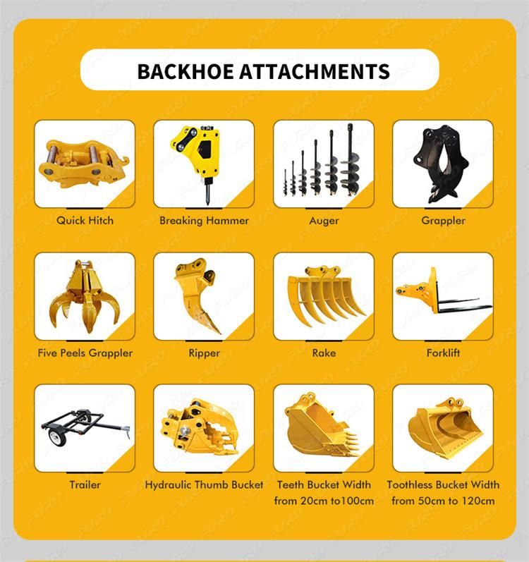 Tractor with Loader and Backhoe Excavator Loader Mini Backhoe Loader Fbl10-20