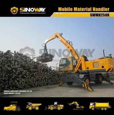 Sinoway 25ton Log Loader with Wood Grapple and Timber Grab