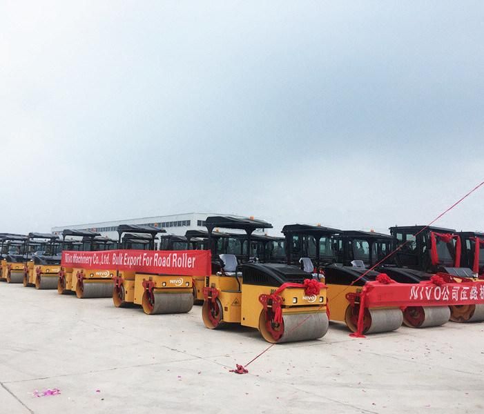 Nivo Full Hydraulic Double Steel Drum Vibratory Roller 12ton Operating Weight Road Roller with Cabin Air Conditioner