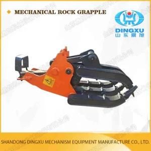 High Quaulity Performance Mechanical Light Style Rock Grapple for Excavator 23ton