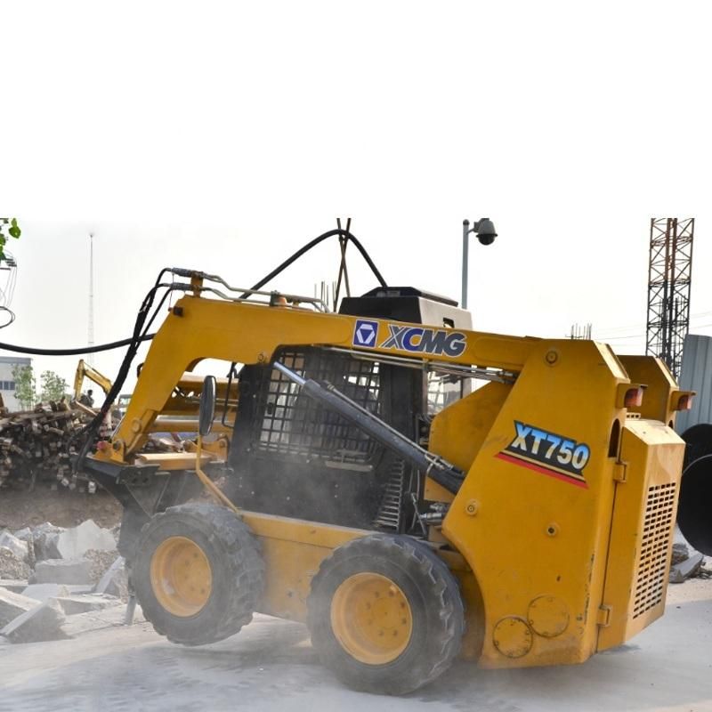 XCMG High Performance Xt750 65HP Chinese Multifunction Skid Steer Loader with Attachments Price (more models for sale)