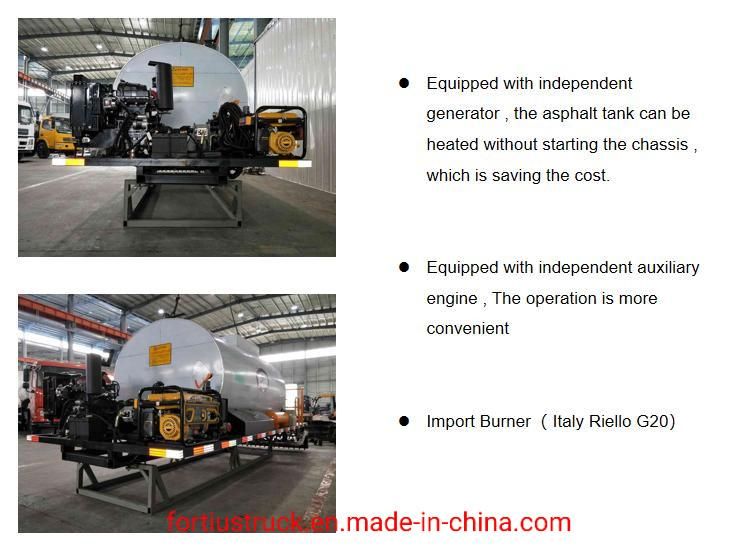 Fortius 2000L to 13000L Trailer Asphalt Distributor Road Maintenance Equipment Supports Customization