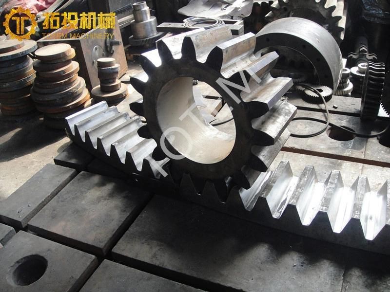 Totem Customized Big Alloy Gear Section, Casting Gear Segment, OEM Arc Tooth Ring for Ball Mill