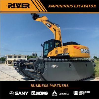 River-215 Amphibious Excavator with Wealthering Steel Protected Against Corrosion